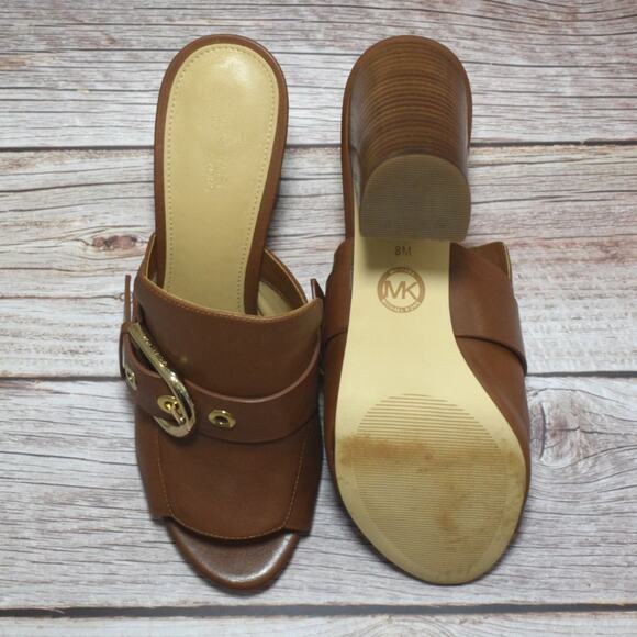 MICHAEL KORS  Cooper Mule Luggage Vachetta Women's Shoes Size 8M - Picture 3 of 6